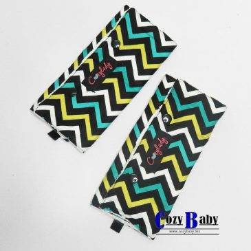 Drool Pad (Snap) – Black Chevron