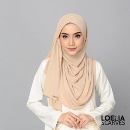 Elisha Chiffon Shawl – Caramel