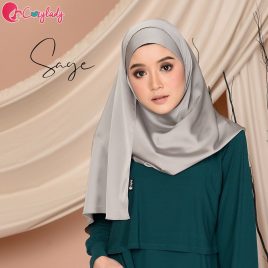 Matte Satin Shawl – Sage