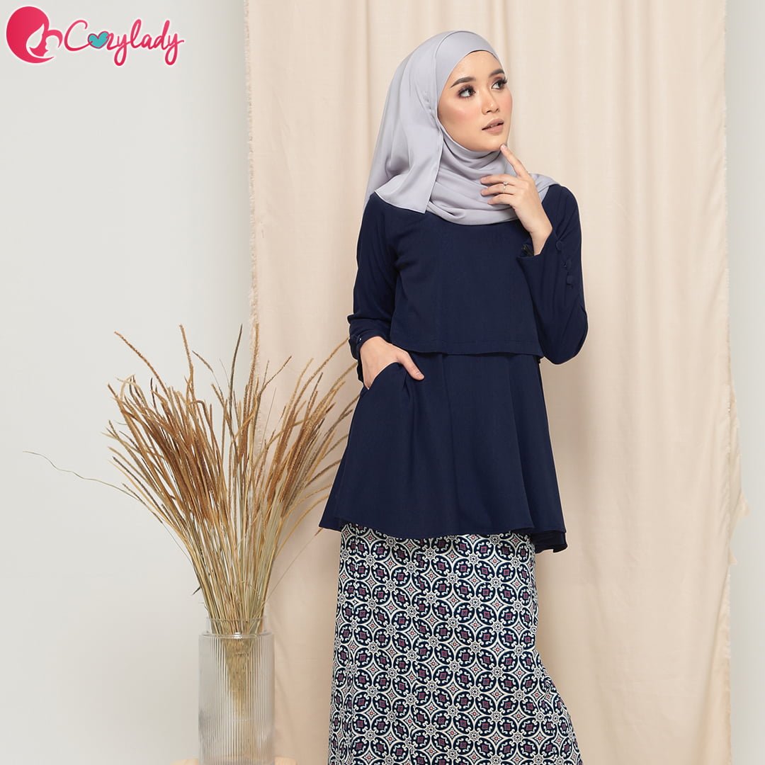  Batik  Kurung Navy Cozy Baby 